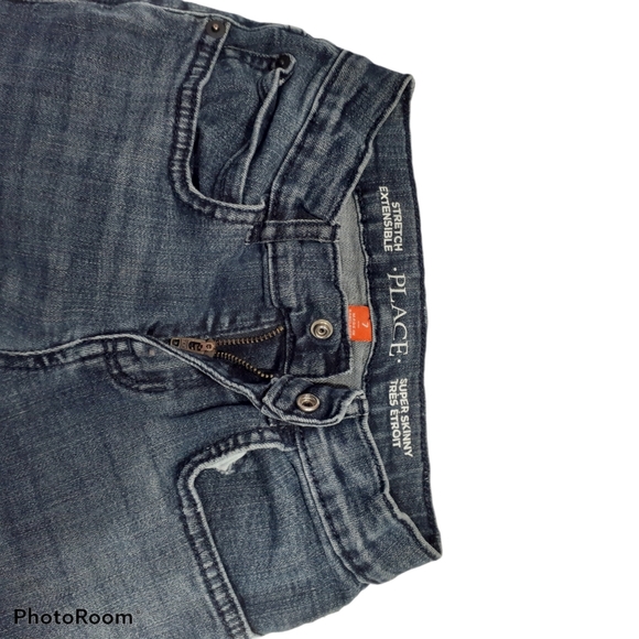 Boy Children place blue Jean Super Skinny Size 7 - Picture 5 of 9